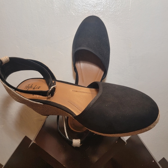 NWT ♡ Style & Co. Mailena Wedge Espadrille Sandals ♡ ankle strap with buckle ♡ - Picture 3 of 9